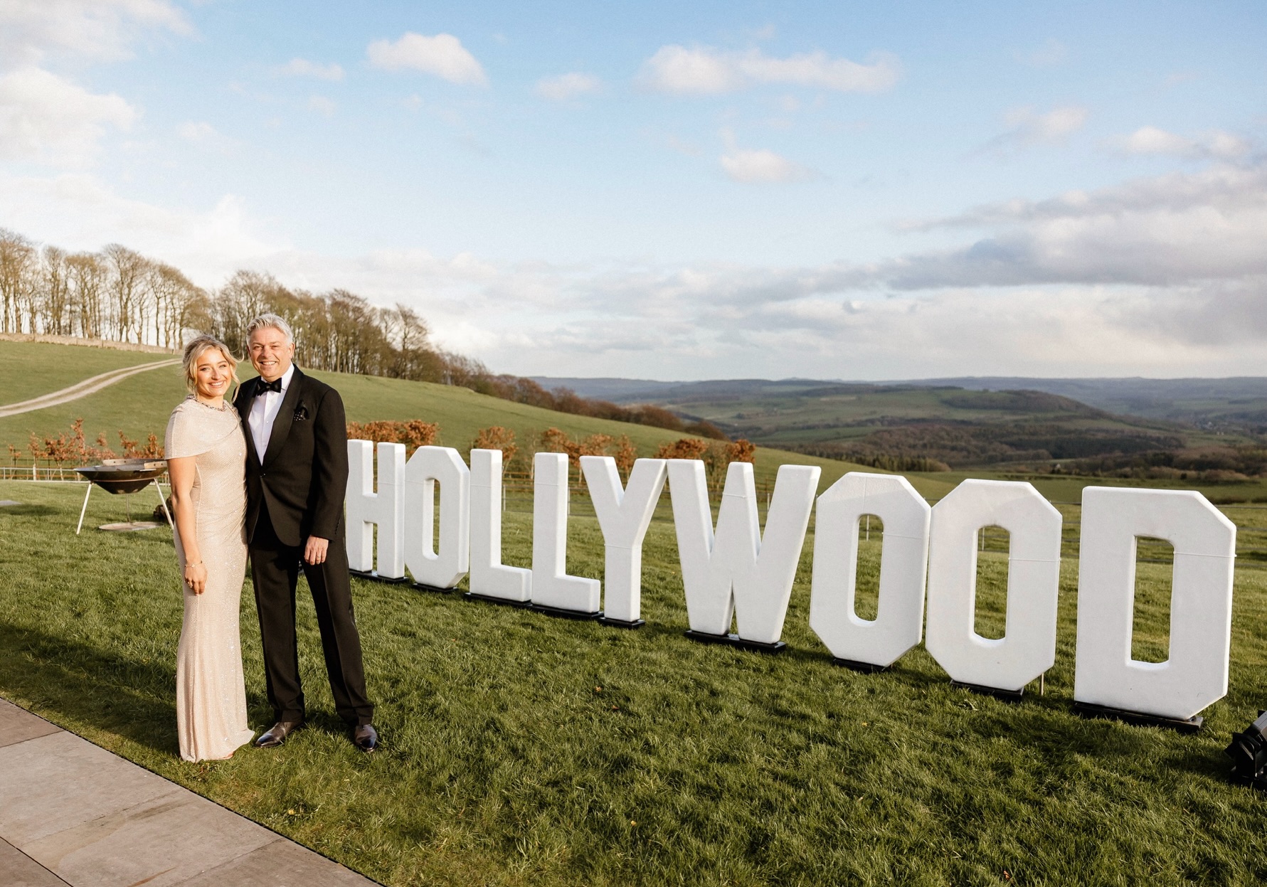 A huge Hollywood sign was a perfect backdrop for photos